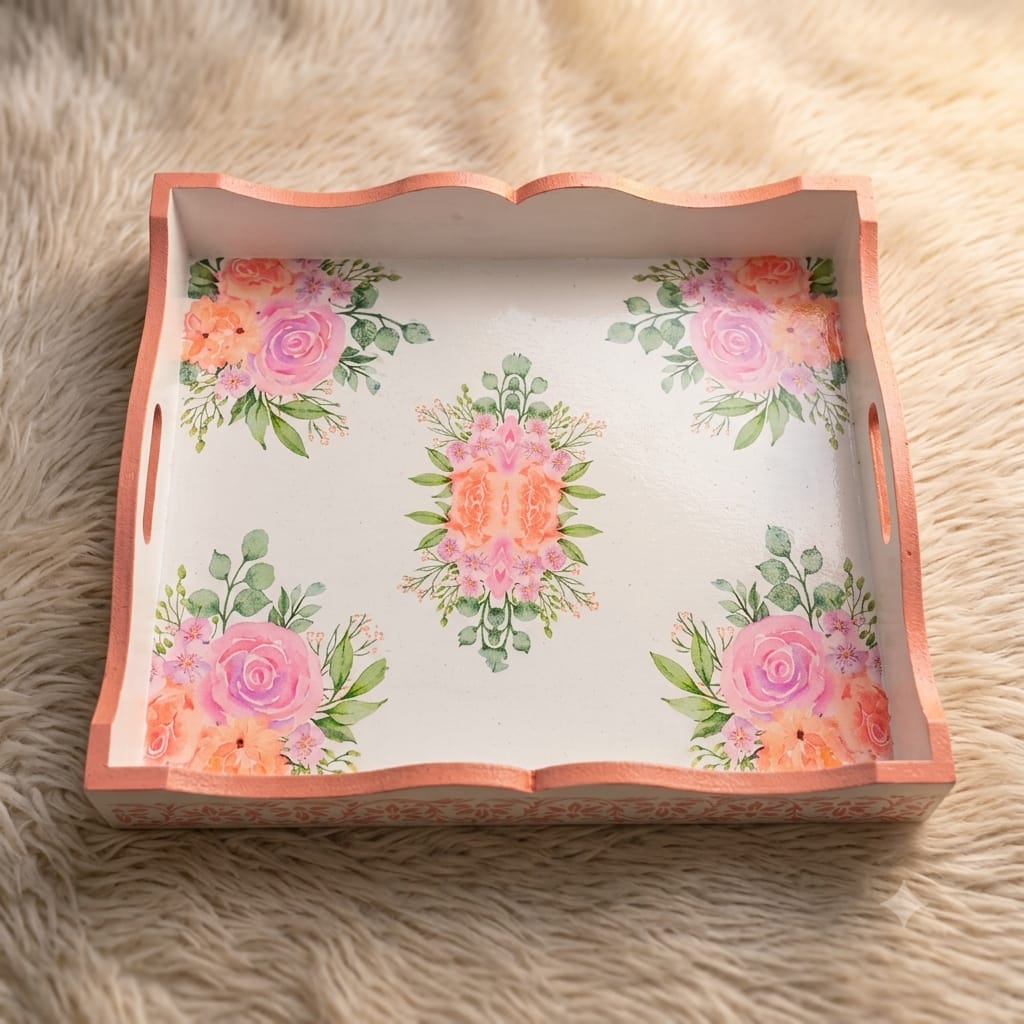 HANDMADE CUSTOMIZED SERVING TRAY - MEDIUM